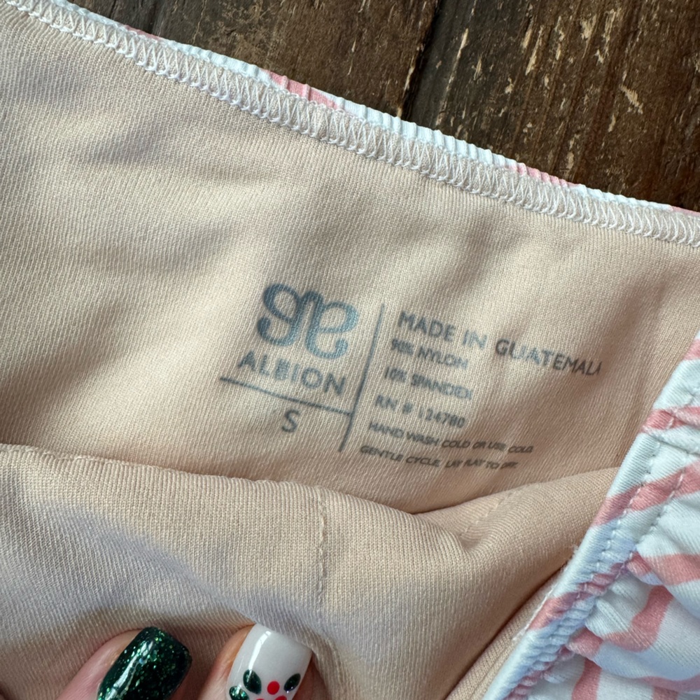 Albion Fit Candy Striped Ruffle Crop Top - Picture 3 of 6